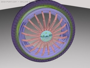 wheel -2 3D 모델