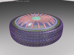 wheel -2 3D 모델