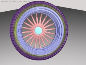 wheel -2 3D 모델
