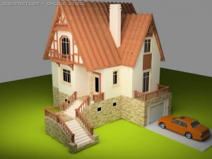 two-storeyed house Model 3D
