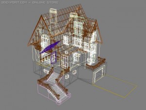 two-storeyed house Model 3D