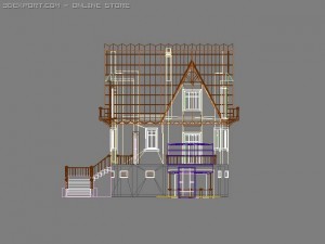 two-storeyed house Model 3D