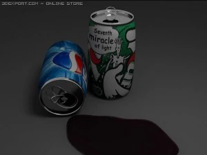 pepsi and 7up 3D Model