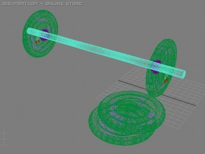 barbell 3D Model