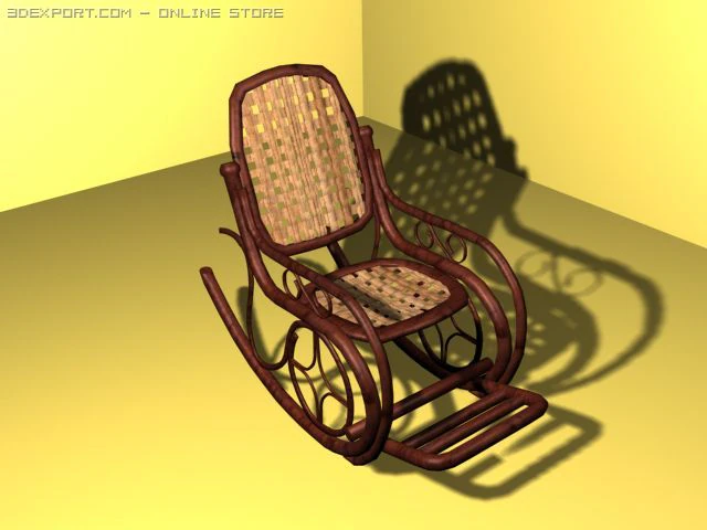 흔들의자 3D 모델 .c4d .max .obj .3ds .fbx .stl .blend 