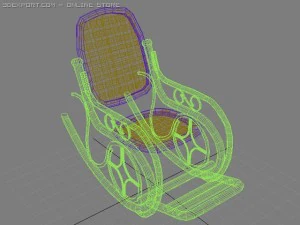 흔들의자 3D 모델