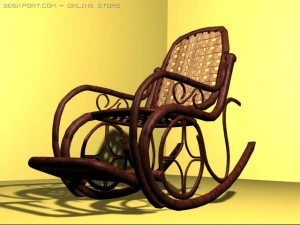 흔들의자 3D 모델