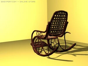 흔들의자 3D 모델