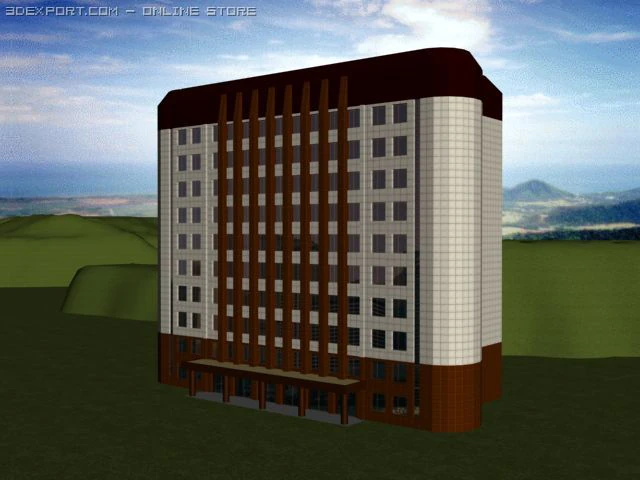 office building 3D Model .c4d .max .obj .3ds .fbx .stl .blend 