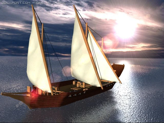 spanish chebec 3D Model .c4d .max .obj .3ds .fbx .stl .blend 