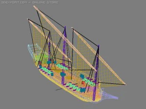 spanish chebec 3D Model