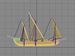 spanish chebec Model 3D