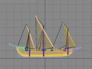 spanish chebec 3D Model