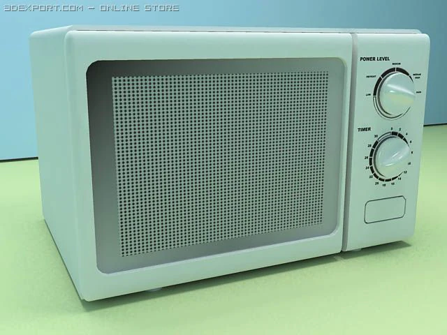 microwave 3D Model .c4d .max .obj .3ds .fbx .stl .blend 