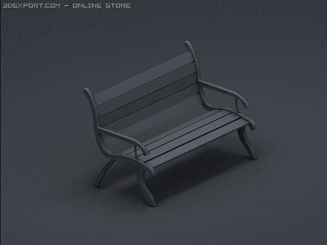 bench 3D Model .c4d .max .obj .3ds .fbx .stl .blend 