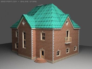 house two-storeyed 3D Модель
