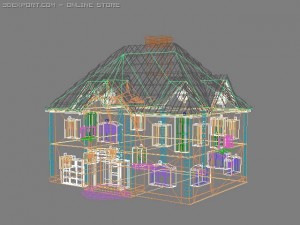 house two-storeyed 3D Модель