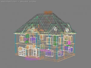 house two-storeyed 3D Model