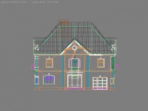 house two-storeyed 3D Модель