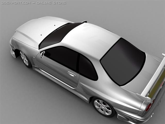 nissan skyline r34 Modelo 3D .c4d .max .obj .3ds .fbx .stl .blend 