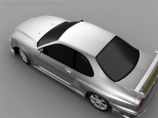 nissan skyline r34 3D Model .c4d .max .obj .3ds .fbx .stl .blend 