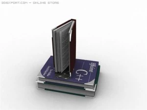 enkele boeken 3D Model