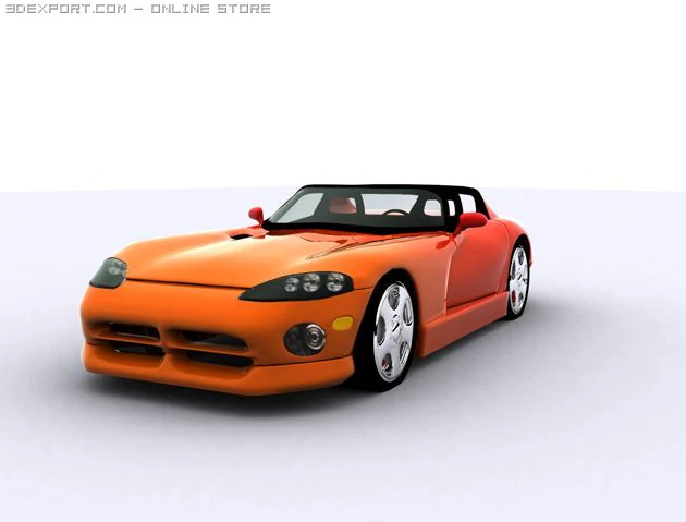 dodge viper rt 10 3D Model .c4d .max .obj .3ds .fbx .stl .blend 