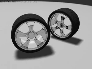 pneumatico del cerchione Modello 3D