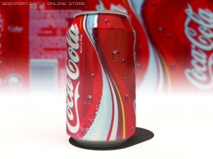cocacola tin Modello 3D