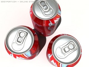 cocacola tin Modello 3D
