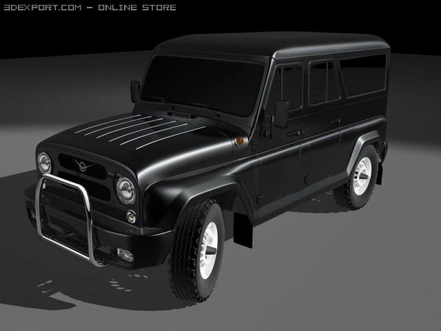 uaz 3D Model .c4d .max .obj .3ds .fbx .stl .blend 