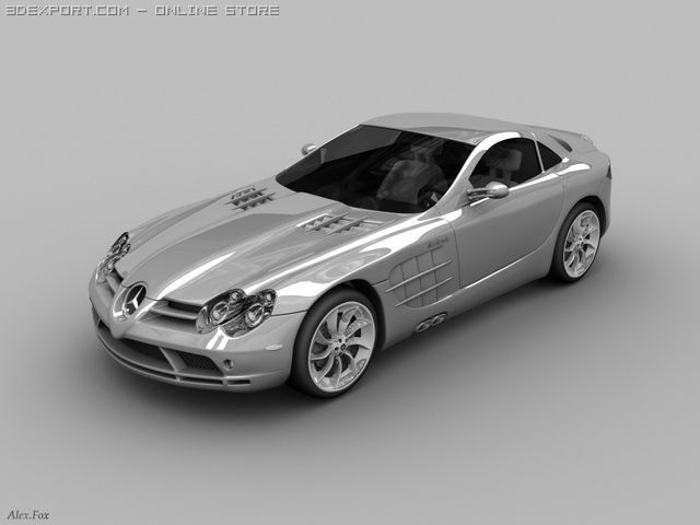 mercedesbenz slr mclaren 3D Model .c4d .max .obj .3ds .fbx .stl .blend 