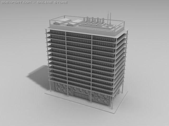 building Modèle 3D .c4d .max .obj .3ds .fbx .stl .blend 