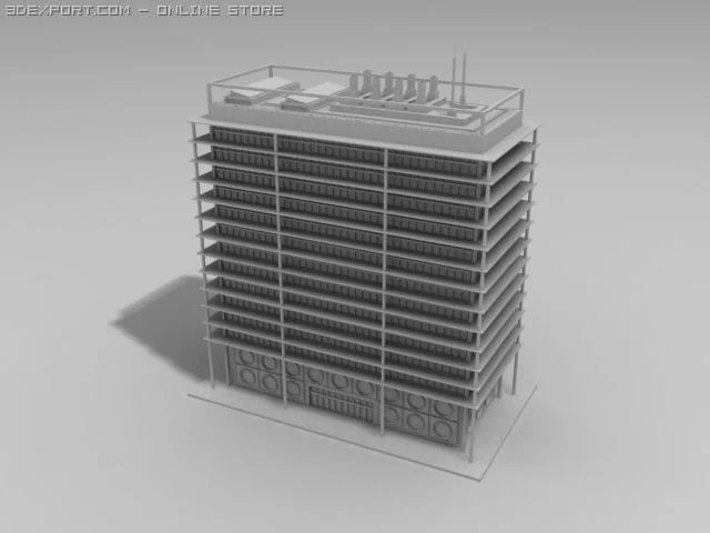 building 3D Model .c4d .max .obj .3ds .fbx .stl .blend 