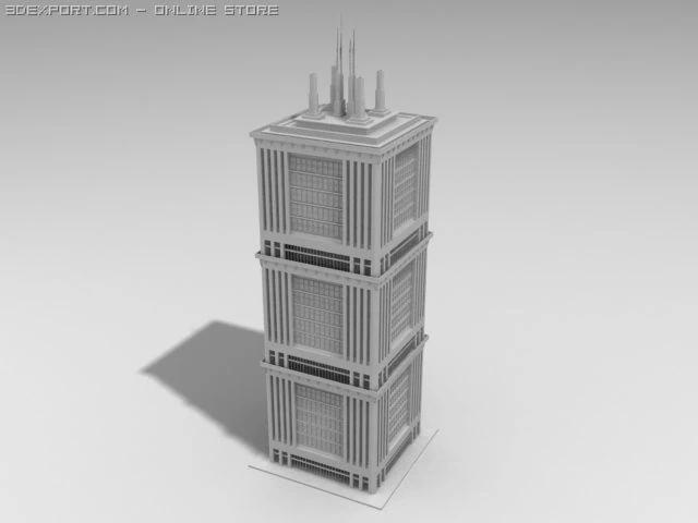 building 2 3D Model .c4d .max .obj .3ds .fbx .stl .blend 