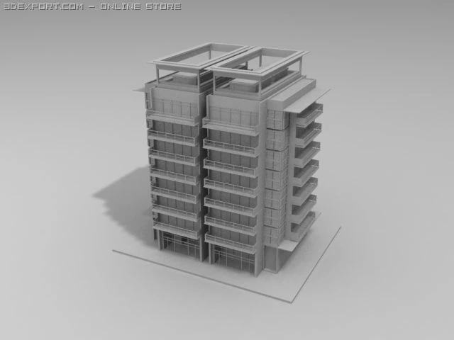 building 3 3D Model .c4d .max .obj .3ds .fbx .stl .blend 