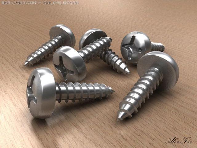screw 3D Model .c4d .max .obj .3ds .fbx .stl .blend 