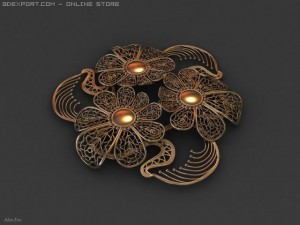 brooch ornament 3D Model