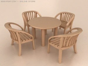 table and chairs 3D Model