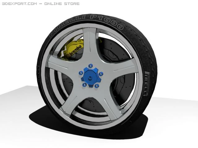 wheel 3D Model .c4d .max .obj .3ds .fbx .stl .blend 