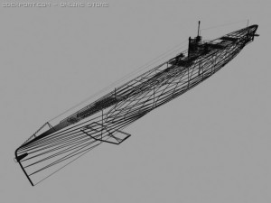 submarine Modello 3D