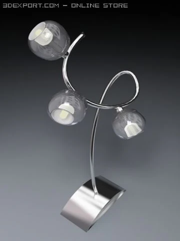 3 lights lamp 3D Model .c4d .max .obj .3ds .fbx .stl .blend 