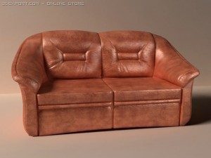 leather sofa Modello 3D