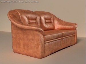 leather sofa 3D 모델