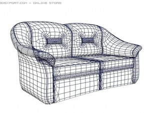 leather sofa 3D 모델