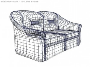 leather sofa 3D 모델