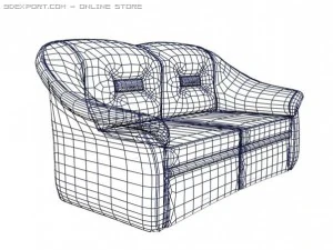 leather sofa 3D Model
