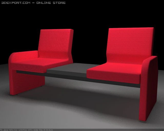 sofa helios 3D Model .c4d .max .obj .3ds .fbx .stl .blend 