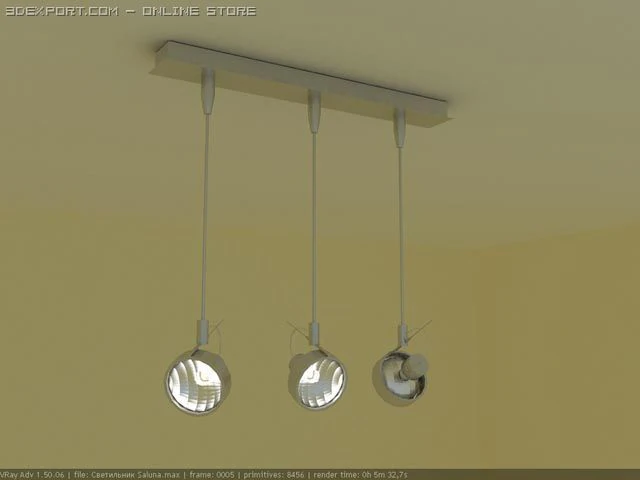 lamp saluna 3 lamps 3D Model .c4d .max .obj .3ds .fbx .stl .blend