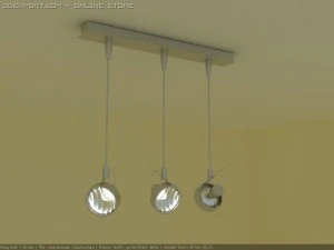 lamp saluna 3 lamps 3D Model